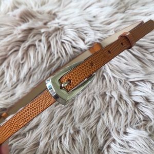 New York and Co faux snake skin skinny belt, M/L